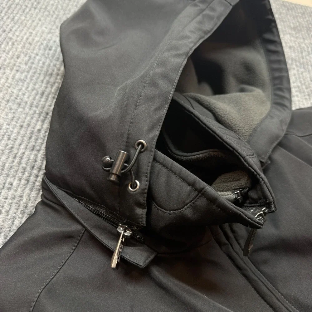 Weatherproof Hooded Jacket Mens M Black Insulated Full Zip Winter Coat